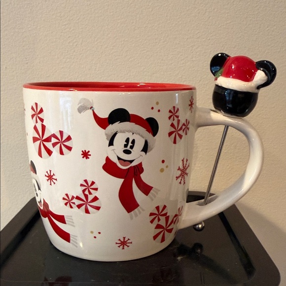 Disney Other - Mickey Mouse Holiday Mug with Stirrer